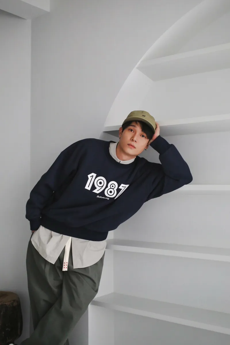 3x3 studio|1987壓印舒適高磅衛衣:圖片 2