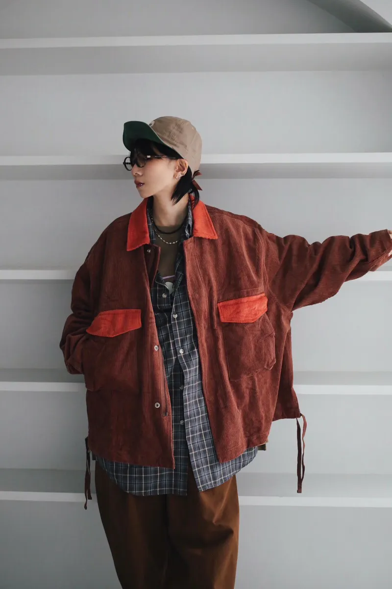 NV15 貳玖製造撞色燈芯絨工裝襯外:圖片 2