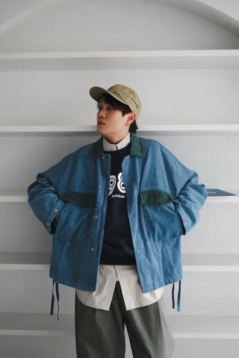 NV15 貳玖製造撞色燈芯絨工裝襯外:圖片 3