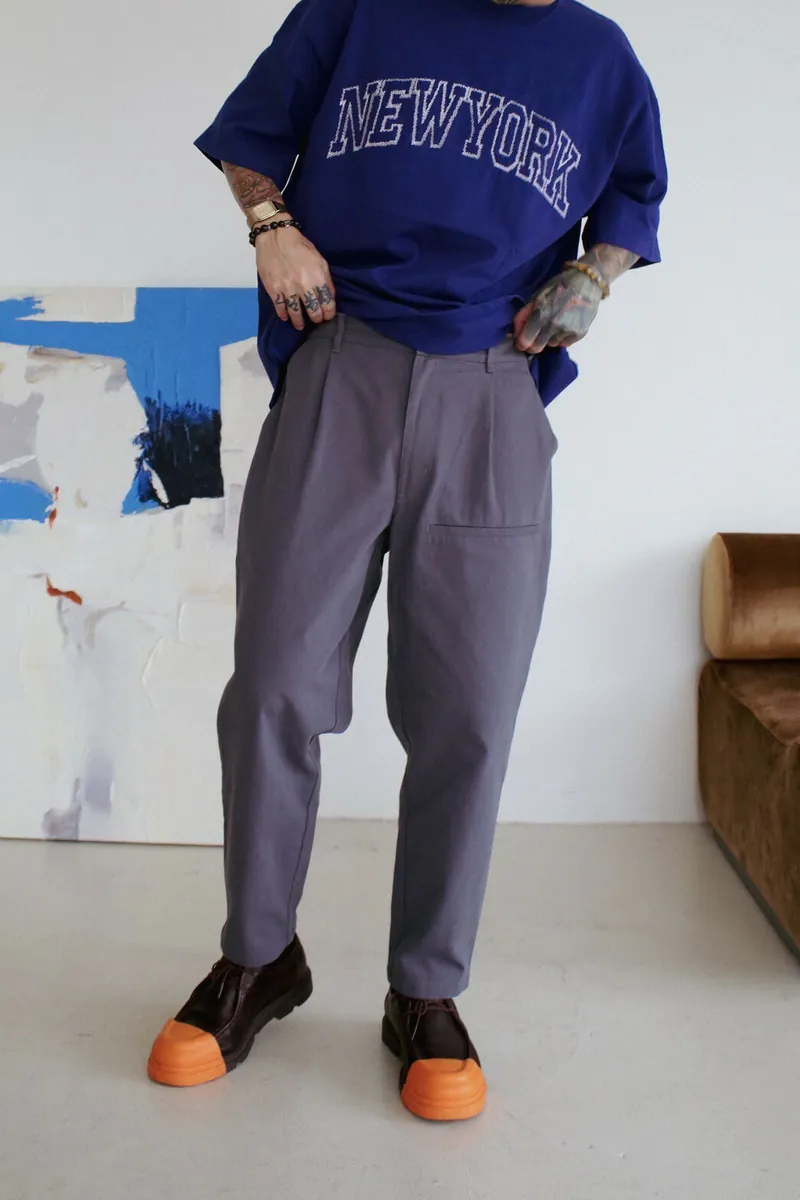 貳玖製造_ 經典單邊口袋錐形褲:圖片 2