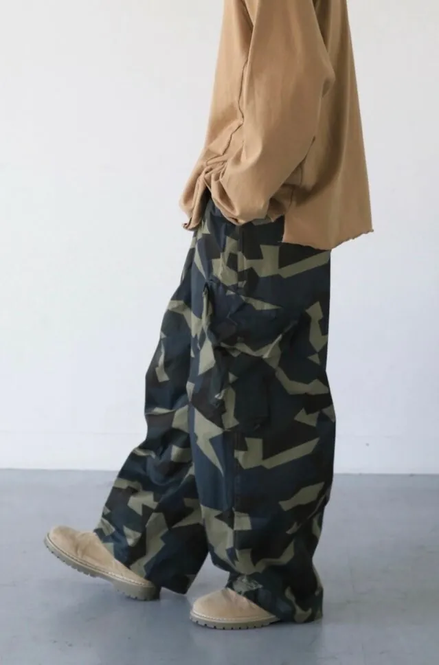 SE02 貳玖製造幾何迷彩工作寬褲