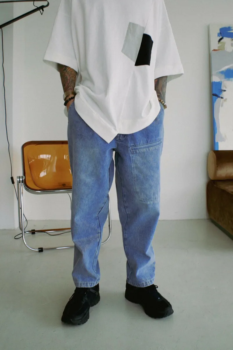 貳玖製造_ 經典單邊口袋錐形褲